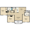 3 Bed, 2 Bath Floorplan 3 Bed, 2 Bath Floorplan